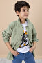 Green Shirt and Printed T-Shirt for Boys 2Pcs Set 19989 - 3