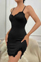 Stylish Nightgown with Two Sides Slit Straps - 3