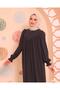 Robadan V Gathered Cuff Elastic Oversize V Roba Dress Anthracite Gray - 7