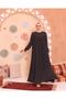 Robadan V Gathered Cuff Elastic Oversize V Roba Dress Anthracite Gray - 3