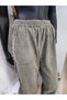 Organic Cotton Linen Mesh Embroidery Detail Pocketed Carrot Pants - 2