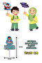 12 Pcs Eid Al-Fitr Speech Bubble Humorous Taking Photo Sticks Religious Islamic Eid Ornament - 2