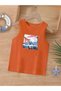 Cartoon Character Printed Sleeveless Children's T-Shirt