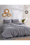 Gray 100% Cotton Double Duvet Cover Set - 2