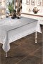 Carefree Stain Resistant Lace Patterned Tablecloth 160X220 Gray - 2