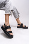 Nanletha Women's Sandals 0012794 Black Skin - 4