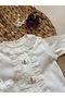Eyelet Embroidery Collared Jumpsuit and Hat / Hand-Embroidered Carrot Rabbit Series 2 - 3