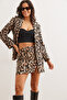 Women's Stone Zippered Slit Mini Skirt Etk- 19000283 - 5