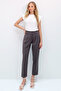 Anthracite High Waist Carrot Pants Alc-X12656 - 3