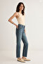 Mavi Yüksek Bel Düz Kesim Straight %100 Pamuk Non-Stretch Jeans TWOSS25JE00106 - 2