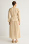 Beige Unlined Plain Woven Aerobin Hijab Dress Tctss25Eb00023 - 5