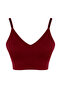 Bordo Askılı Seamless/Dikişsiz Balensiz Kapsız Esnek Bralette Örme Büyük Beden Sütyen TBBSS23CW00001 - 7