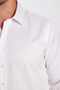 Men's Modern Fit Slim Fit Cotton Easy-Iron Dobby White Shirt - 2