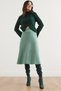 Women's Aqua Green Thessaloniki Bell Skirt with Waistband Etk- 19000297