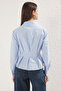 Açık Mavi Fitted/Bele Oturan Dokuma Gömlek TWOAW24GO00186 - 9