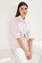 Light Pink Oversize Woven Shirt with Stone Detail Twoaw24Go00168 - 2