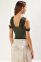 Haki Örme Aksesuarlı Body TPRSS25BD00004 - 6