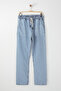 Açık Mavi Regular Fit Beli Lastikli Geniş Kalıp Bol Kot Pantolon Jeans TMNAW24JE00025 - 6