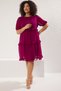 Plum Tulle Detail Woven Dress TBBSS23AH00056 - 2