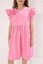 Pink Female Child Mini Me Floral Festive Woven Dress Tkdss25El00044 - 3