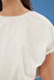 Bej Balon Kalıp Crop Dokuma Bluz TWOSS25BZ00162 - 4
