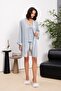 Velvet Satin 3-Piece Women's Pajama Set - 2845 Mist - 2