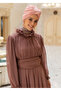 Sandy Drawstring Design Bonnet - Powder - 4