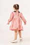 Girl's Peter Pan collar Piece Bow and Ruffle Holiday Flared Dress - 2