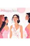 Rose Gold Bride to Be Party Crown & Sash Set Bride to Be Party Set - 7