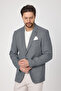 Alturo Men's Navy Blue Spring-Summer Honeycomb Pattern Regular Fit Blazer Jacket - 5
