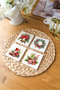 Arslat Workshop Christmas Themed Natural Stone Coasters Set of 4 (10X10 cm)