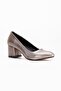 Women's Short Heeled Shoes Platinum Chanel Material Thick Heeled - 4