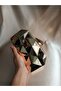 Women's Gold Metal Clutch Handbag - 5