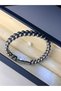 Steel bracelet - double row braided hematite natural stone men's bracelet • in illuminated box - 6