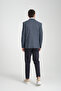 Valufe Men's Navy Blue Lycra Stretch Fabric Slim Fit Slim Fit Blazer Jacket - 4