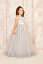 Gray Embroidery Girl's Evening Dress - 6
