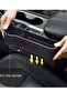 Leather Car Seat Organizer between Seats Pocket Gap Filler Organizer Black