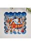 New Year's Town Snowman Digital Printed Laser Cut Washable Cocktail Napkin