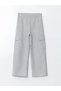 Lcw Kids Gray Girls Cargo Sweatpants with Elastic Waist - 3