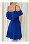 Strappy Tiers Design Crepe Evening Dress Engagement Graduation Promise Wedding - 7