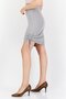 Women Pull On Ribbed Knitted Midi Skirt, Grey - 3