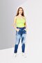 Women Regular Fit Washed Stretchable Denim Jeans, Blue - 2