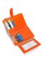 Women's Orange Faux Leather Card Holder and Wallet - 3