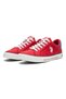 Women's Red Casual Canvas Lace-Up Sneakers, Lightweight Shoes for Everyday Wear - 2