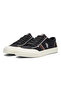 Men's Black Low-Top Sneakers -Lightweight Stylish Lace-Up Design - 2