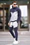 Navy Blue Zip-Up Men's Tracksuit Set 5697