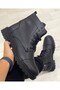 Fur Boots with Zipper & Ties, Cold & Water Resistant, Black, Guaranteed Winter Boots - 6