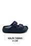 Double Buckle Lightweight Eva Summer Beach Slippers Pool Slippers Washroom Slippers Navy Blue - 4