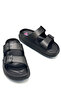 Sermoda Double Buckle Lightweight Eva Summer Beach Slippers Pool Slippers Sink Slippers Black - 3