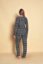 Women's Crew Neck Printed Suede Soft Fabric Long Sleeve Pajamas Set - 4